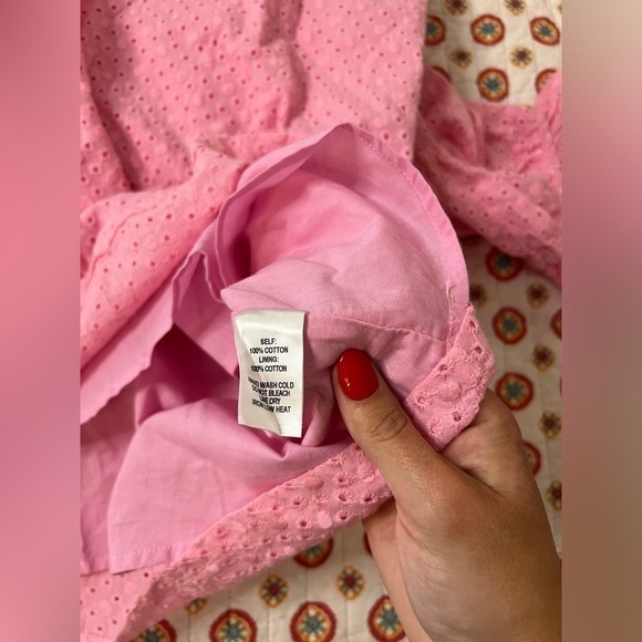 EUC Lulus Good to be Me Pink Eyelet Lace Midi Dress Size Small Retail $60 - Picture 10 of 10